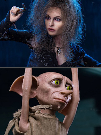 Harry Potter and the Half-Blood Prince Bellatrix Lestrange With Dobby 1/6 Scale Figure Two-Pack Gallery Image 2