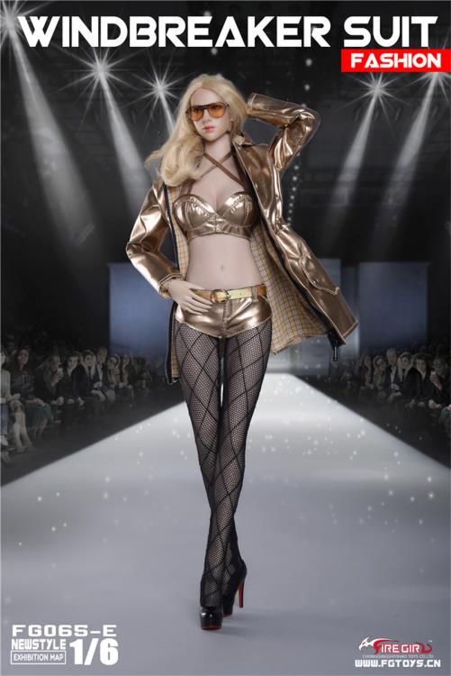 Fashion Windbreaker (Golden) 1/6 Scale Accessory Set Gallery Image 3