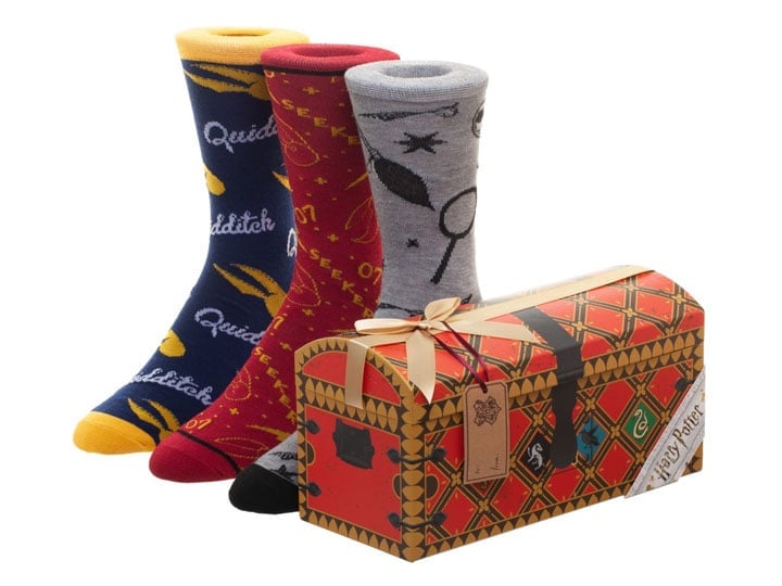 Harry Potter Quidditch Trunk Crew Socks Three-Pack Gallery Image 1