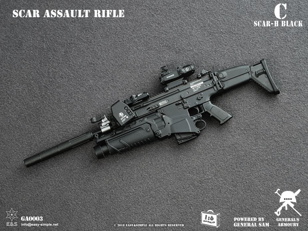 SCAR Assault Rifle (Mk17 in Black) 1/6 Scale Accessory Set Gallery Image 3