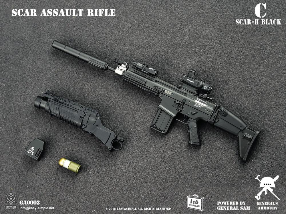 SCAR Assault Rifle (Mk17 in Black) 1/6 Scale Accessory Set Gallery Image 5