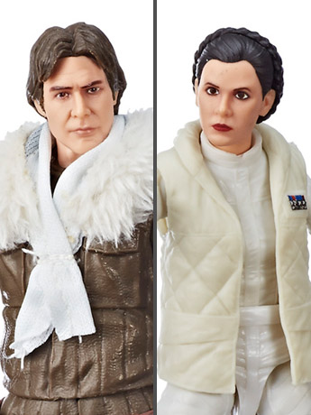 Star Wars: The Black Series Han Solo & Leia Organa (Empire Strikes Back) Exclusive Two-Pack Gallery Image 2