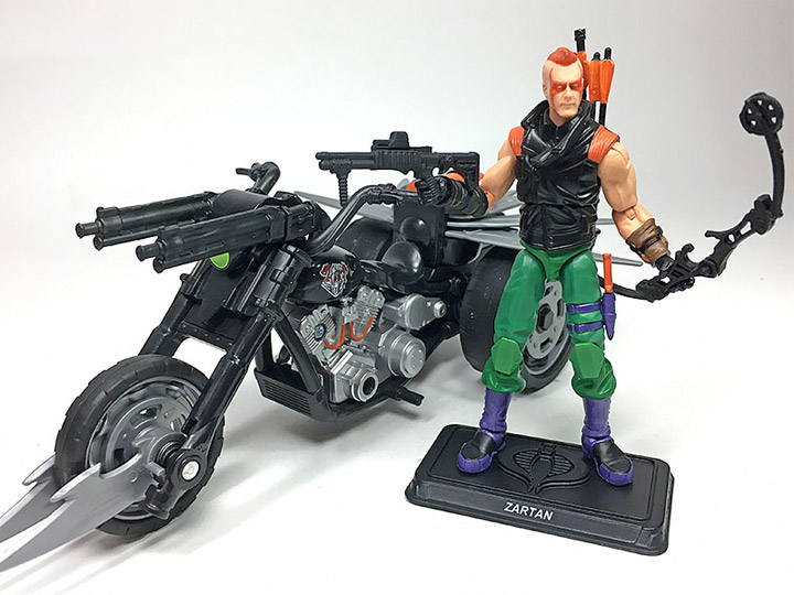 G.I. Joe Ninja Force Zartan with Cold Slither Cycle GI Joe Club 2018 Exclusive Gallery Image 1