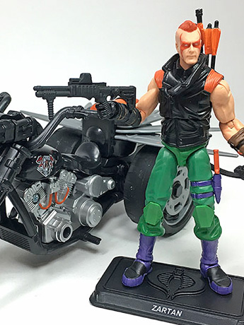 G.I. Joe Ninja Force Zartan with Cold Slither Cycle GI Joe Club 2018 Exclusive Gallery Image 2