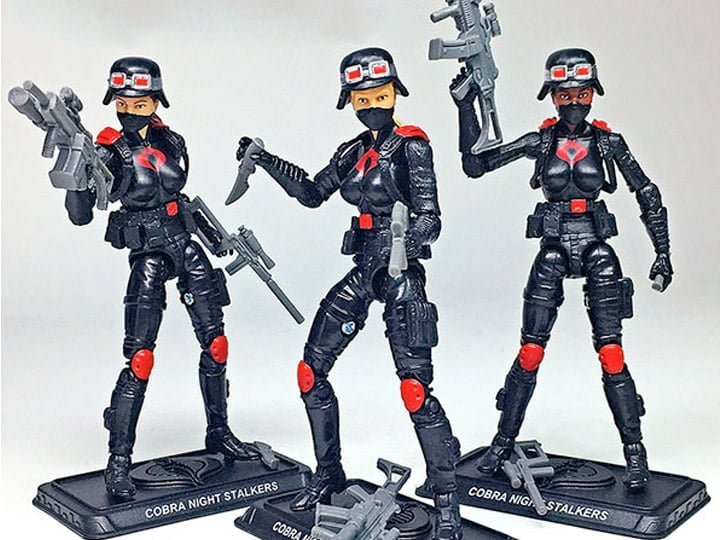 G.I. Joe Cobra Night Stalkers Female Troopers GI Joe Club 2018 Exclusive Three-Pack Gallery Image 1