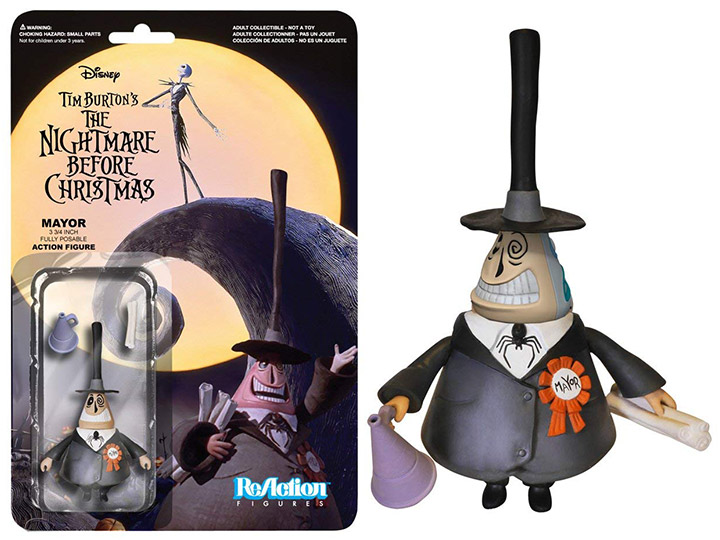 The Nightmare Before Christmas 3.75" ReAction Retro Action Figure - Mayor Gallery Image 1
