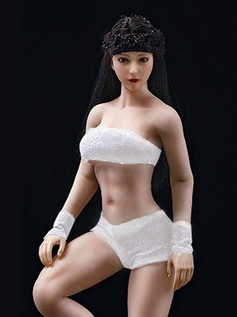 Super-Flexible Female Seamless 1/12 Scale Suntan Medium Bust Body (T01B) Gallery Image 2