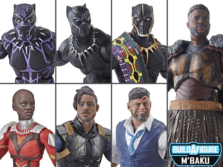 Black Panther Marvel Legends Wave 2 Set of 6 Figures (M'Baku BAF) Gallery Image 1