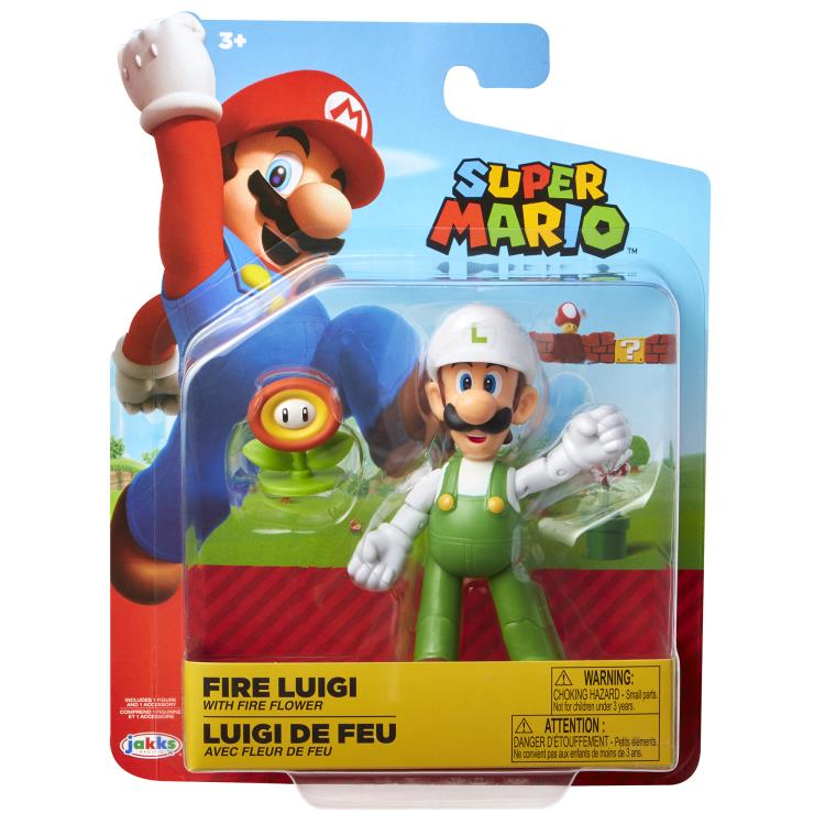 World of Nintendo 4" Fire Luigi Figure Gallery Image 4