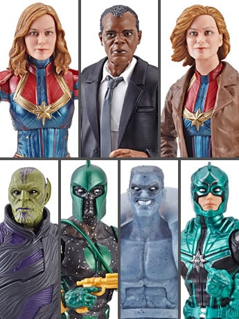 Captain Marvel Marvel Legends Wave 1 Set of 7 Figures (Kree Sentry BAF) Gallery Image 2