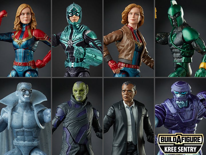 Captain Marvel Marvel Legends Wave 1 Set of 7 Figures (Kree Sentry BAF) Gallery Image 1