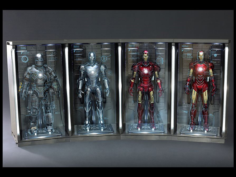 Iron Man 3 DS001B Hall of Armor 1/6 Scale Set of 4 Collectibles Gallery Image 4