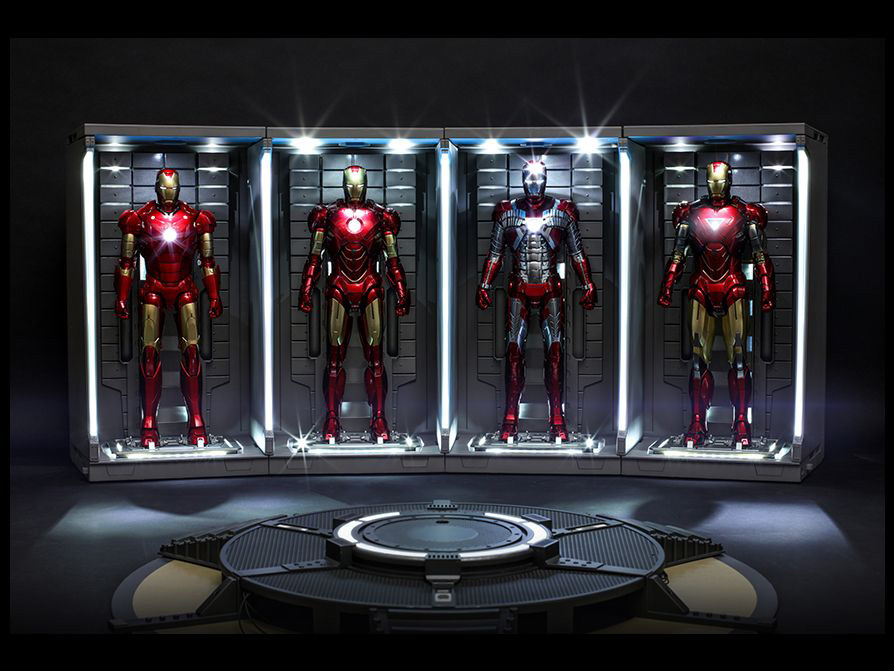 Iron Man 3 DS001B Hall of Armor 1/6 Scale Set of 4 Collectibles Gallery Image 3