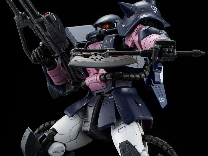 Gundam RG 1/144 Zaku II (Black Tri-Stars) Exclusive Model Kit Gallery Image 1