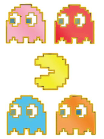 Retro Pacman Point Items Pac-Man Retro Pin Set