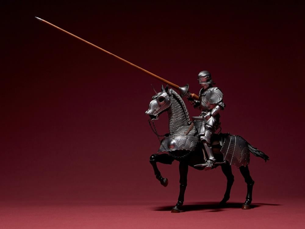 KT Project KT-027 Takeya Shiki Jizai Okimono Kitaro 15th Century Gothic Equestrian Armor (Silver) Gallery Image 3