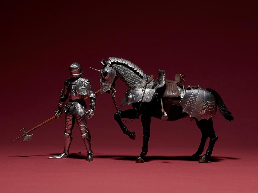 KT Project KT-027 Takeya Shiki Jizai Okimono Kitaro 15th Century Gothic Equestrian Armor (Silver) Gallery Image 6