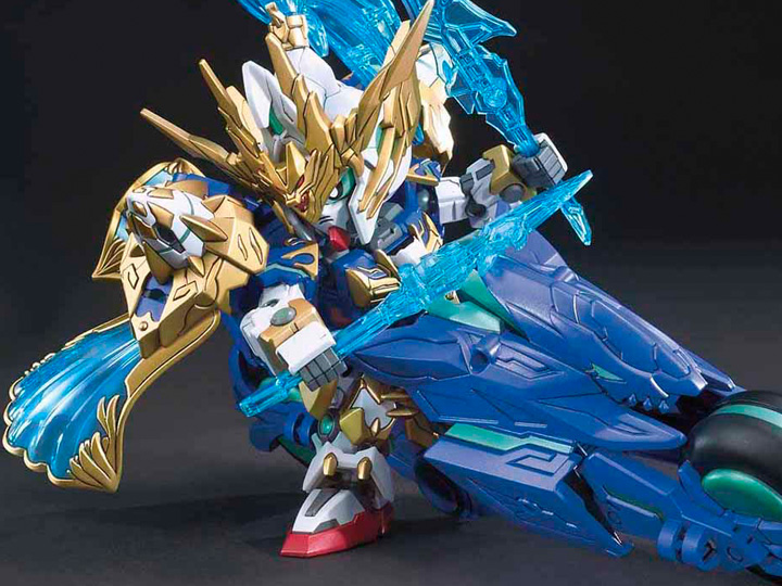 SD Gundam World Sangoku Soketsuden #07 Zhao Yun 00 Gundam & Blue Dragon Drive Model Kit Gallery Image 1