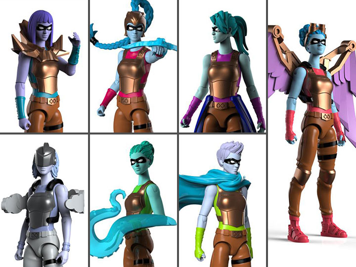 IAmElemental 4" Figure Series 02 Wisdom: Set of 7 Figures Gallery Image 1