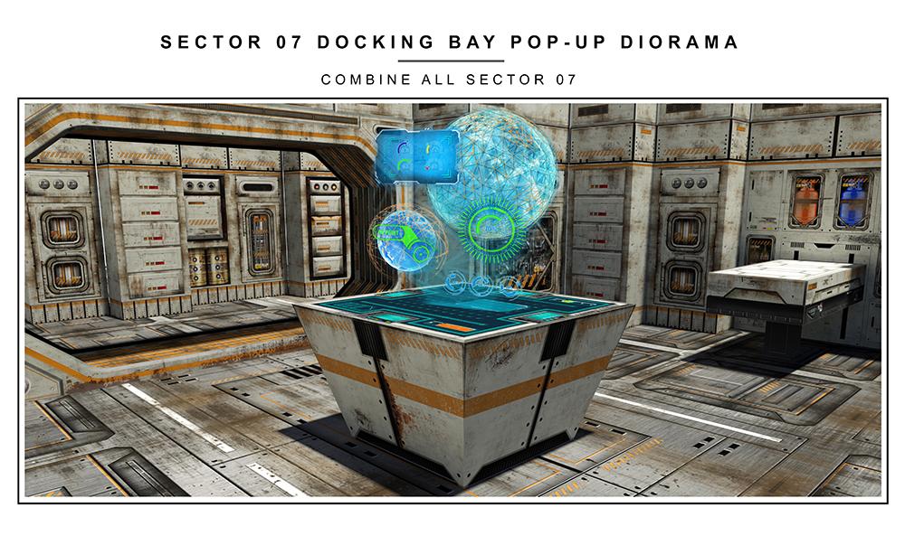 Sector 7 Docking Bay 1/12 Scale Pop-Up Diorama Gallery Image 12