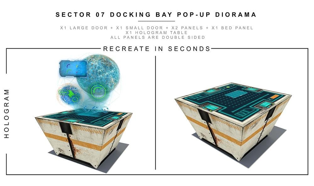 Sector 7 Docking Bay 1/12 Scale Pop-Up Diorama Gallery Image 8