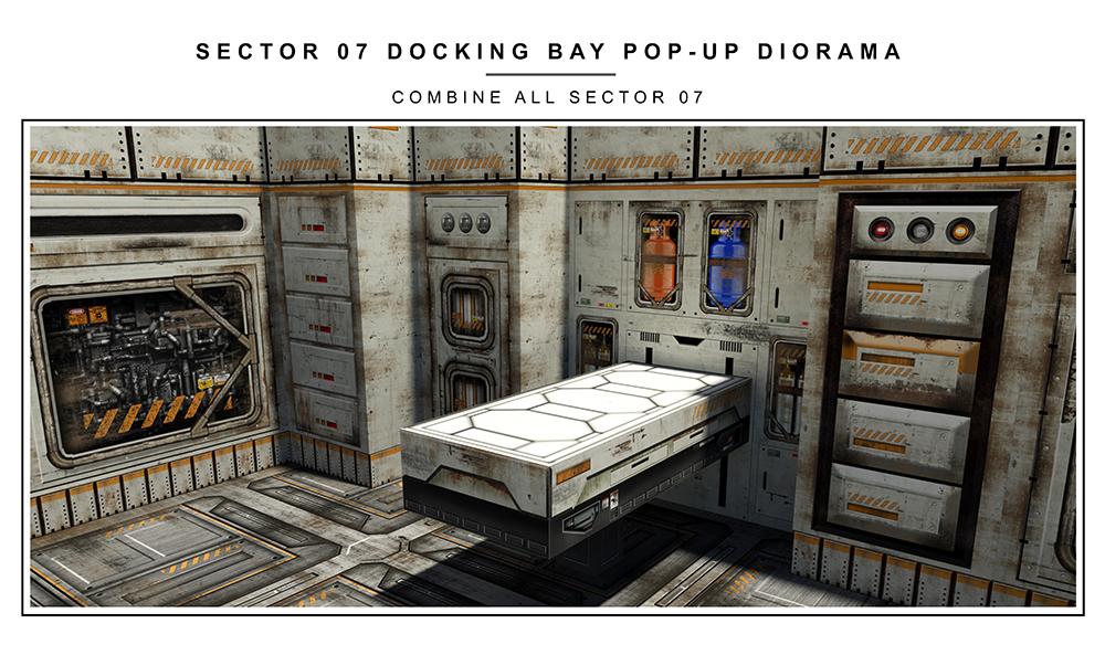 Sector 7 Docking Bay 1/12 Scale Pop-Up Diorama Gallery Image 13