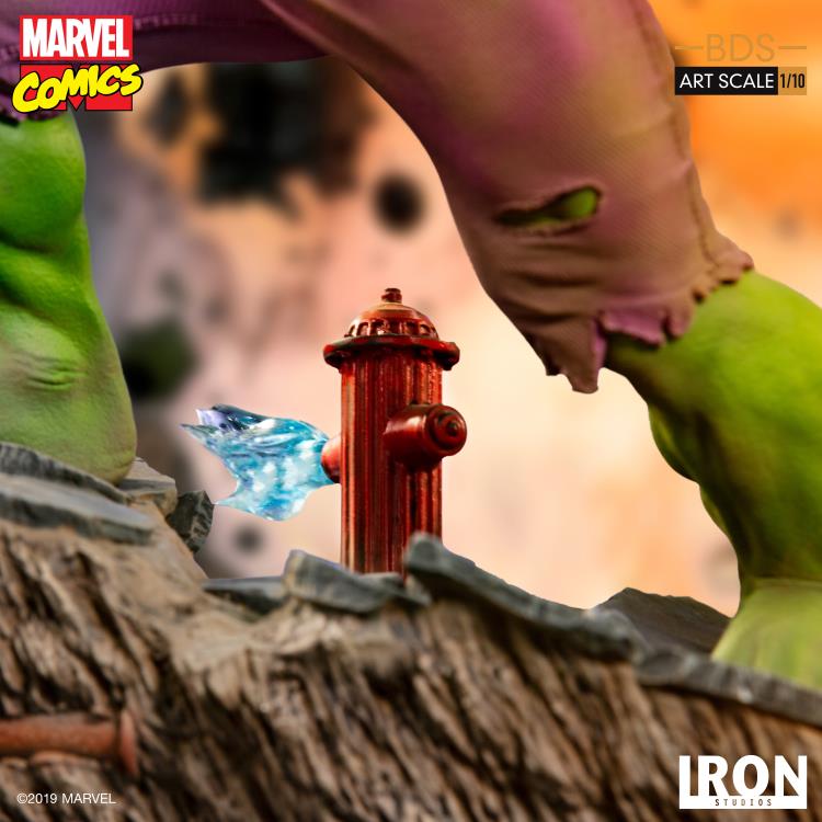 Marvel Comics Battle Diorama Series Hulk 1/10 Art Scale Limited Edition Statue Gallery Image 11