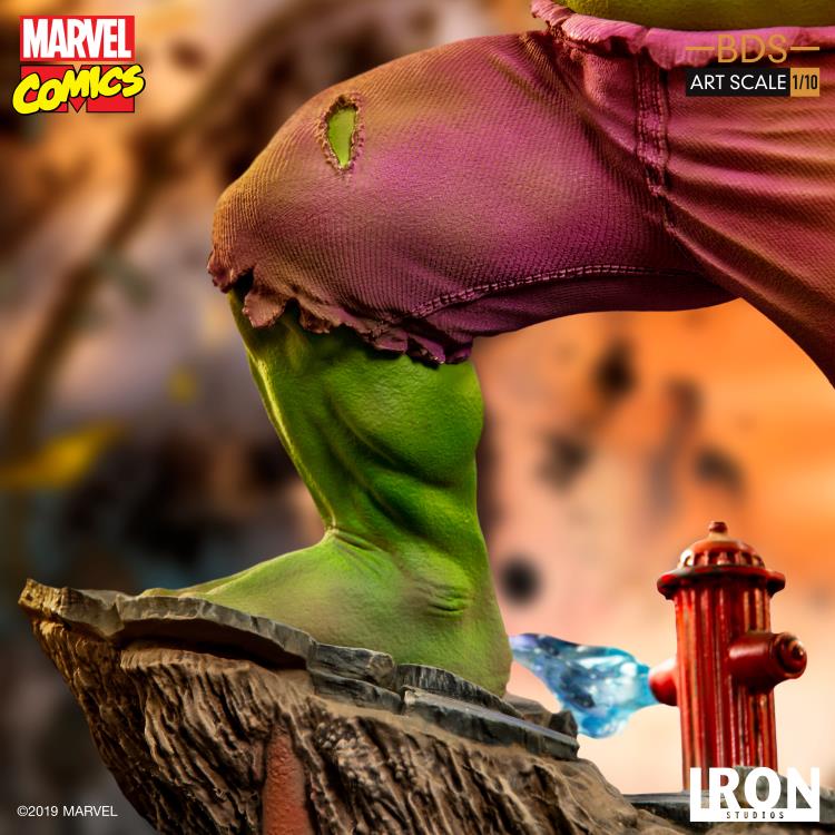 Marvel Comics Battle Diorama Series Hulk 1/10 Art Scale Limited Edition Statue Gallery Image 14