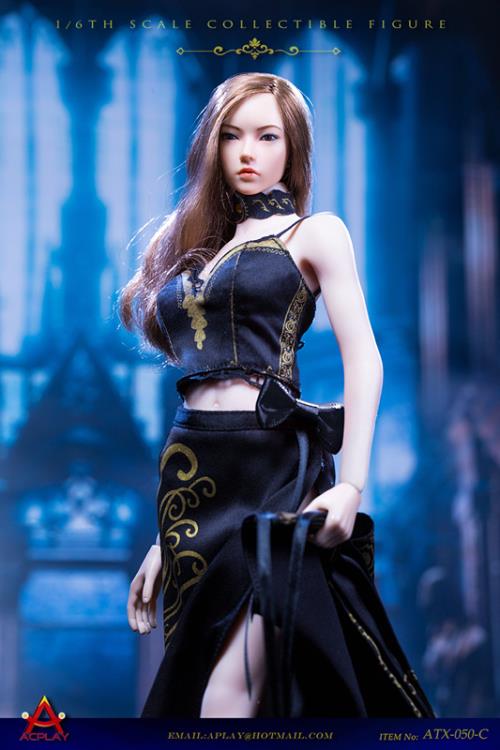 Queen Style Long Retro Skirt (Black) 1/6 Scale Accessory Set Gallery Image 6