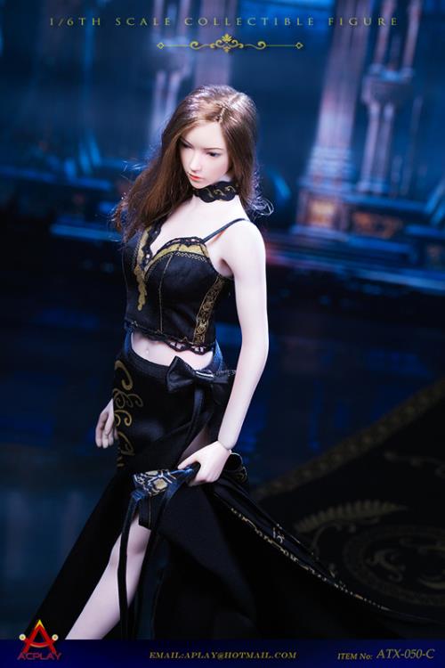 Queen Style Long Retro Skirt (Black) 1/6 Scale Accessory Set Gallery Image 5