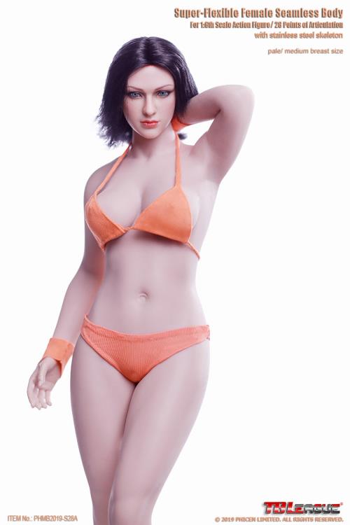 Buxom Woman Super-Flexible Female Seamless 1/6 Scale Pale Medium Bust Body (S28A) Gallery Image 10