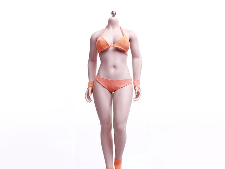 Buxom Woman Super-Flexible Female Seamless 1/6 Scale Pale Medium Bust Body (S28A) Gallery Image 1