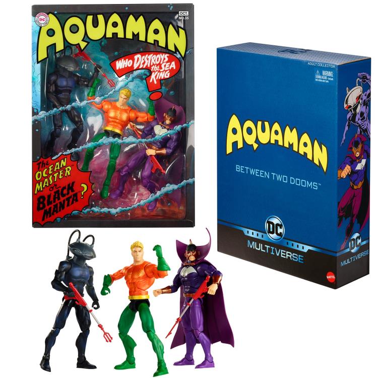 DC Comics Multiverse Aquaman Between Two Dooms SDCC 2018 Exclusive Three-Pack Gallery Image 4