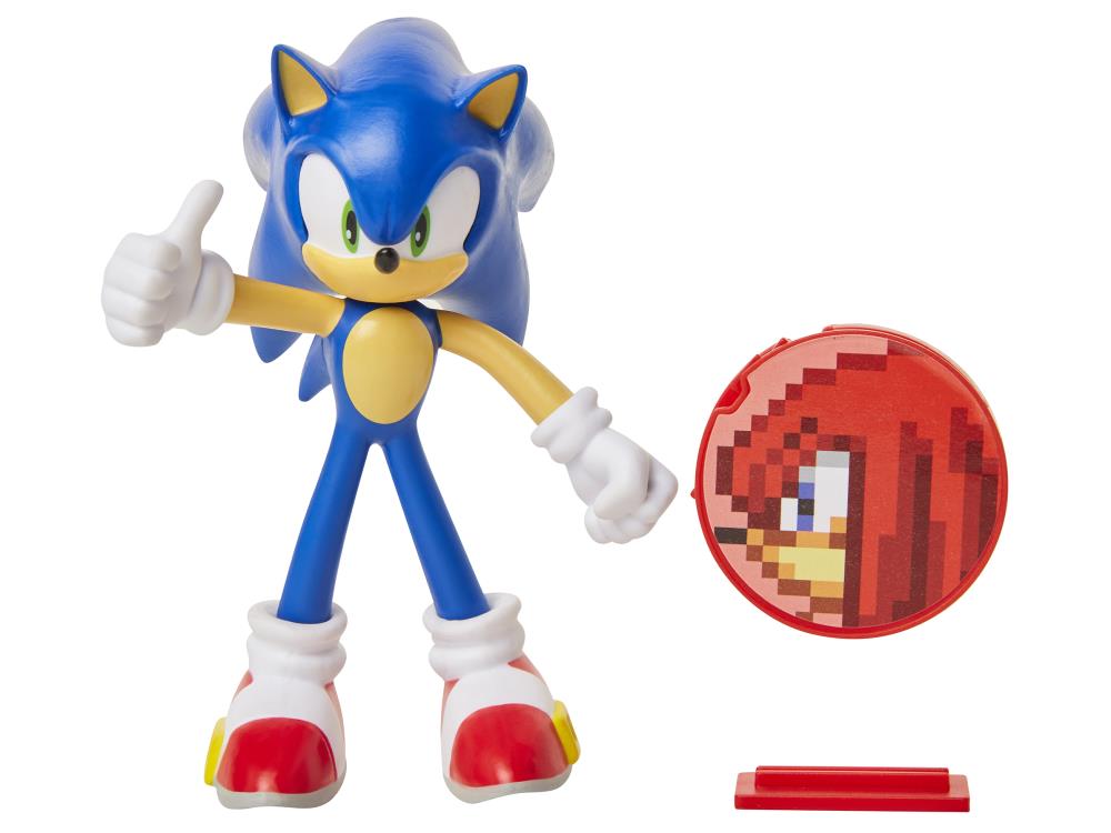 Sonic The Hedgehog 4" Basic Sonic Bendy Figure Gallery Image 3