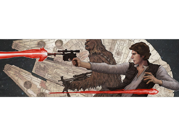 Star Wars Smiles, Lies and Blasters Limited Edition Lithograph Gallery Image 1