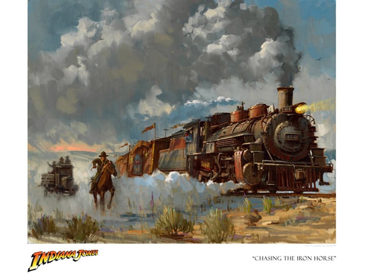 Indiana Jones Chasing the Iron Horse Limited Edition Giclee Gallery Image 1