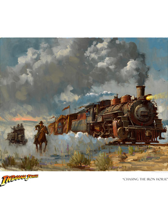 Indiana Jones Chasing the Iron Horse Limited Edition Giclee Gallery Image 2