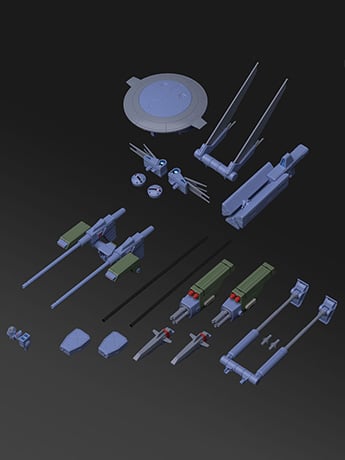 Mobile Suit Gundam F90 MG Gundam F90 Mission Pack E & S Type Exclusive 1/100 Scale Model Kit Gallery Image 2
