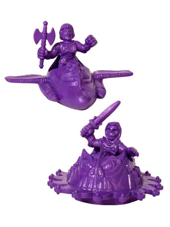 Masters of The Universe M.U.S.C.L.E. Wind Raider with He-Man & Roton with Skeletor (Purple) Set