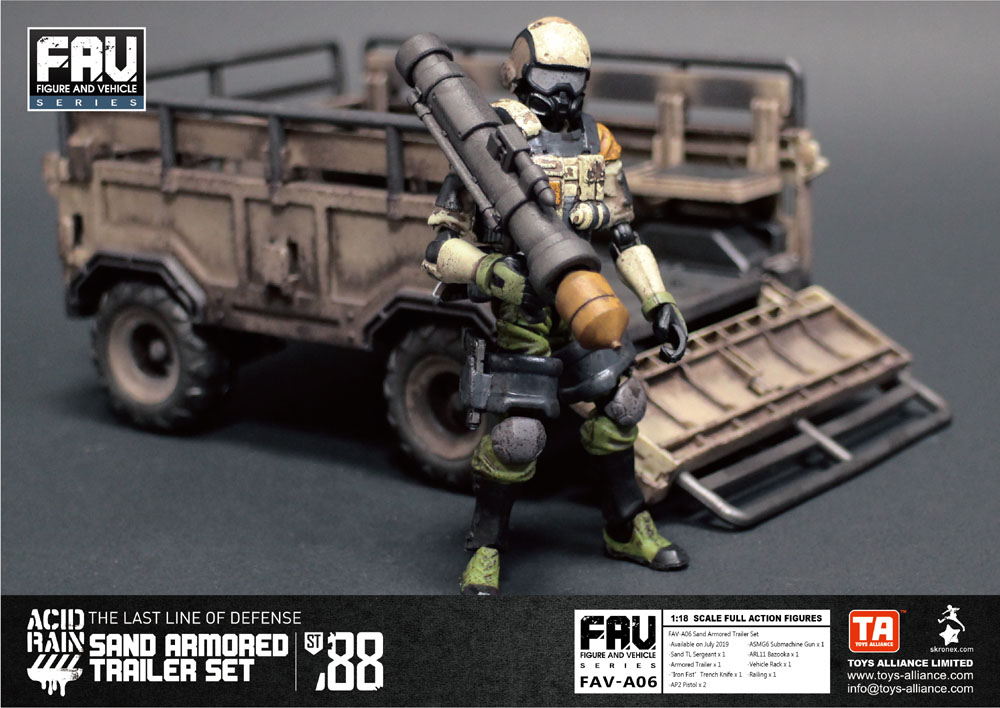 Acid Rain FAV-A06 Sand Armored Trailer Action Figure Set Gallery Image 3