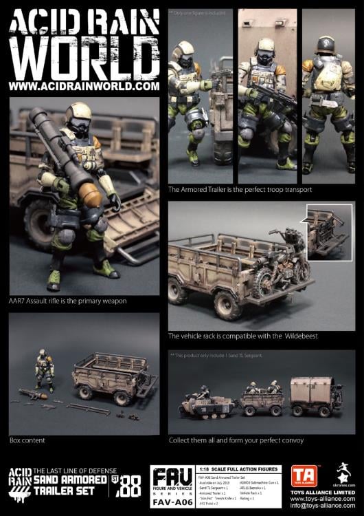Acid Rain FAV-A06 Sand Armored Trailer Action Figure Set Gallery Image 7