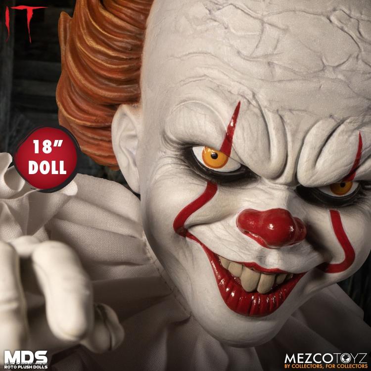 IT (2017) Mezco Designer Series Pennywise Roto Plush Doll Gallery Image 6