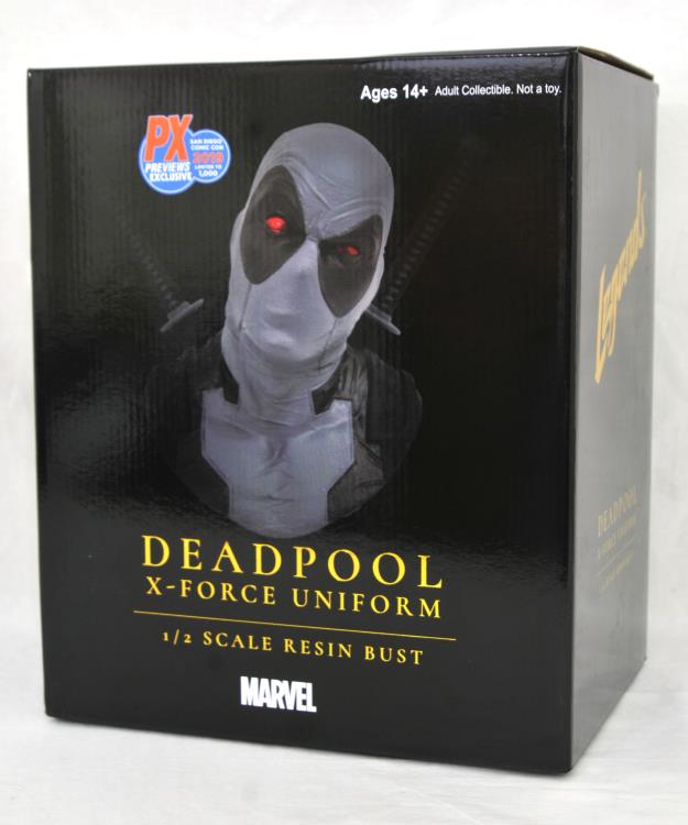Marvel Legends in 3D X-Force Deadpool 1/2 Scale Limited Edition SDCC 2019 Exclusive Bust Gallery Image 6