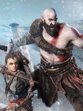 God of War Kratos & Atreus 1/10 Deluxe Art Scale Limited Edition Statue Gallery Image 2