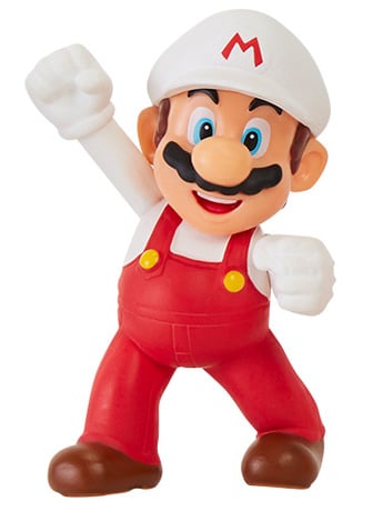 World of Nintendo Fire Mario (Fist Bump) 2.5-Inch Scale Limited Articulation Figure Gallery Image 2