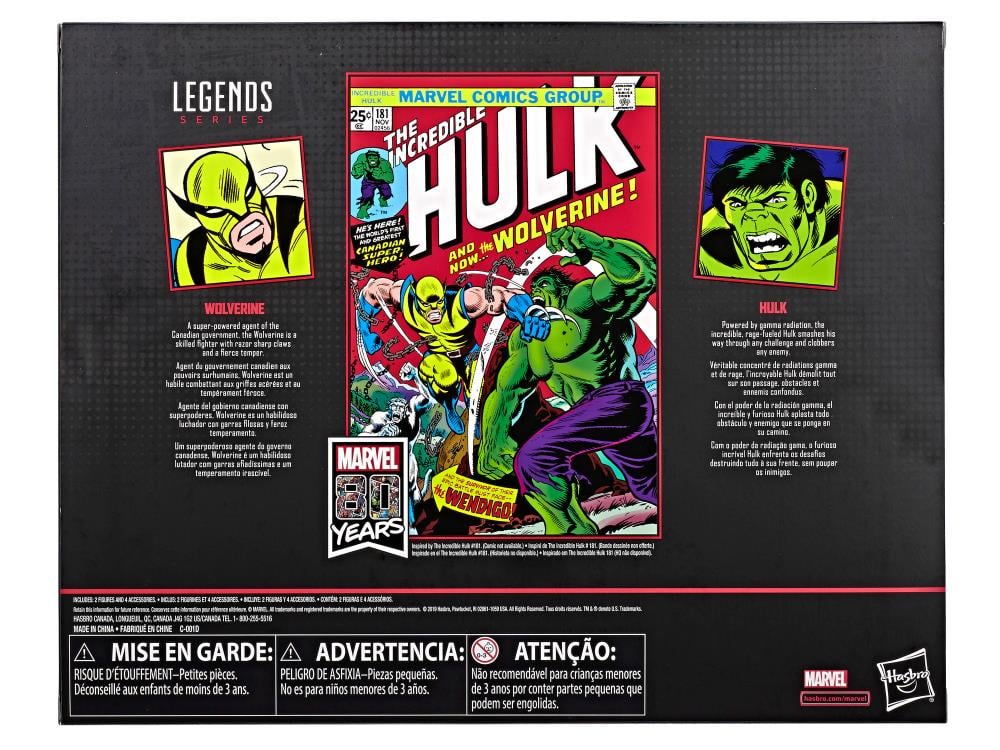 Marvel Comics 80th Anniversary Marvel Legends Hulk Vs. Wolverine Two-Pack Gallery Image 5