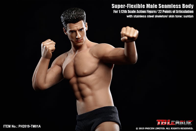 Super-Flexible Male Seamless 1/12 Scale Athletic Body (TM01A) Gallery Image 9