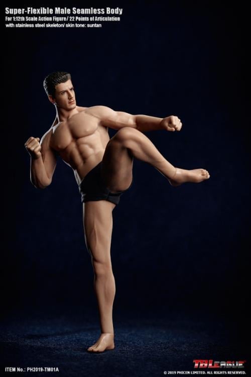 Super-Flexible Male Seamless 1/12 Scale Athletic Body (TM01A) Gallery Image 8