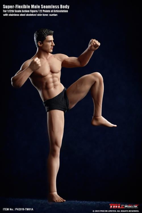 Super-Flexible Male Seamless 1/12 Scale Athletic Body (TM01A) Gallery Image 7