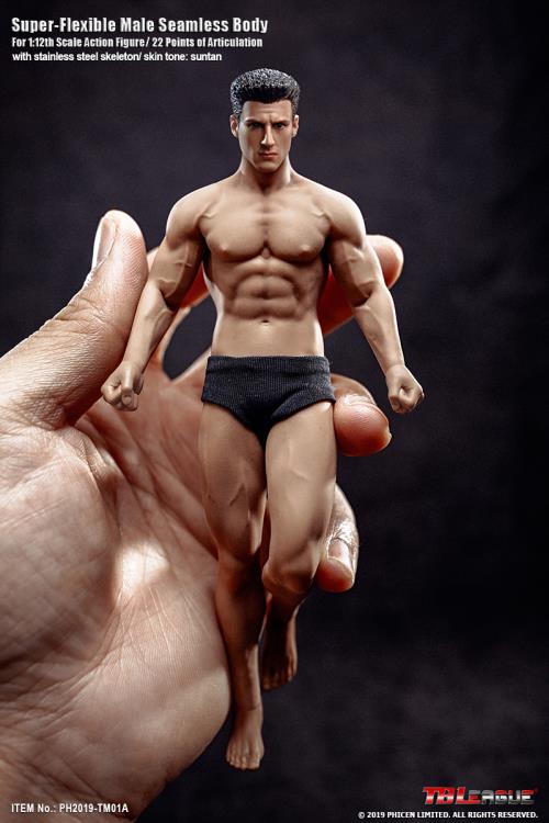 Super-Flexible Male Seamless 1/12 Scale Athletic Body (TM01A) Gallery Image 11